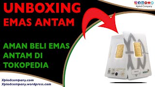 VIDEO UNBOXING EMAS ANTAM 1 GRAM  JUAL BELI EMAS ANTAM AMAN DI TOKOPEDIA  LM ANTAM 1 GRAM [upl. by Yorgerg]