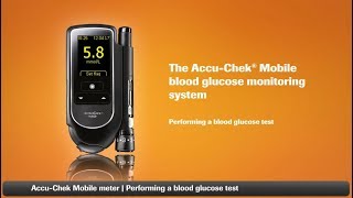 Accu Chek Mobile  How to do a blood glucose check [upl. by Eojyllib]