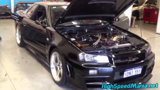 Amazing Turbo Sound  Nissan GTR Skyline R34 [upl. by Darrell]