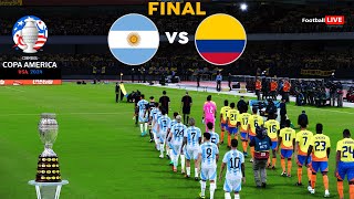 ARGENTINA vs COLOMBIA  FINAL COPA AMÉRICA 2024  MESSI vs COLOMBIA  REALISTIC PES GAMEPLAY [upl. by Anawek]