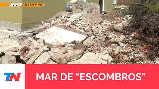 MAR DEL TUYÚ I Preocupación de los vecinos por el avance del mar y la destrucción de las casas [upl. by Eicats248]