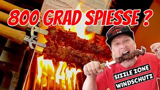 800 °C 🔥 HÖLLENFEUER 🔥 Grillspieße  Windschutz für Sizzle Zone  Grill amp Chill  BBQ amp Lifestyle [upl. by Vikky538]