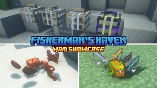 ENHANCED FISHING in Minecraft  Fishermans Haven Mod Review [upl. by Eikcir849]