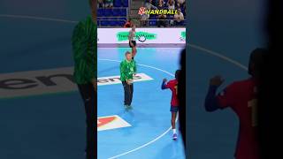 Penalty shot goalkeeper goal pass 😲😲😲 sfhandball handballhighlights youtubeshorts youtube [upl. by Nitsugua815]