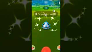 Shiny✨Ferroseed shinypokemon pokemon pokemongo pokepro pokémon shorts [upl. by Nomae533]