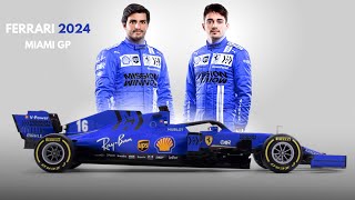 Ferrari to Sport Blue Livery at the 2024 F1 Miami Grand Prix [upl. by Nirrol]