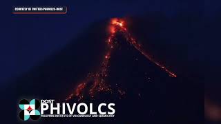 Lava continues to flow from Mayon Volcano’s summit crater [upl. by Dominus353]