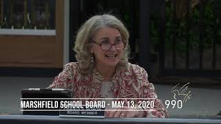 Marshfield School Board  May 13 2020 [upl. by Leonore]