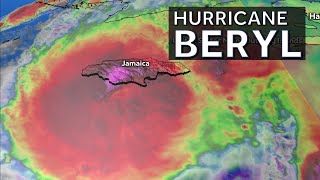 Category 4 Hurricane Beryl slamming Jamaica and headed for Mexico next while Alabamas weather fo [upl. by Casta169]