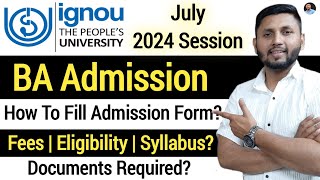 Ignou BA Admission 2024  Ignou Admission 2024 July  Ignou BA Admission Process  Ignou BA 2024 [upl. by Nylsirhc]