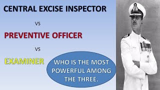 Excise inspector Vs Preventive officer Vs Examiner  SSC CGL [upl. by Aredna]