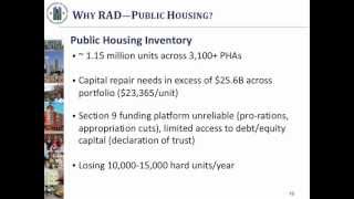 The Rental Assistance Demonstration RAD with LIHTCs Webinar Intro [upl. by Romina704]