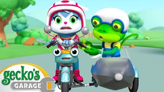 Runaway Motorcycle  FULL EPISODES  Geckos Garage  Cartoons For Kids  Toddler Fun Learning [upl. by Gassman]