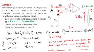 Exercice sur lAmplificateur en Boucle Ouverte  Mode comparateur [upl. by Netsruk]