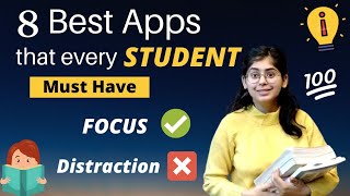 8 Useful Apps for Students  increase Productivity and Focus [upl. by Ginsburg]