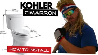 How to install a Kohler Cimarron 2 piece Elongated Toilet [upl. by Nivag]