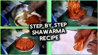 Chicken Shawarma Recipe Step By Step  Chicken Shawarma Roll Complete Recipe Restaurant Style [upl. by Puttergill]