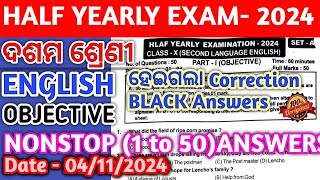 Class 10 ENGLISH NONSTOP 150 Correction BLACK OBJECTIVE ANSWER [upl. by Eikcaj]