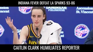 Caitlin Clark Humiliates Reporter After Awful Question caitlinclark [upl. by Yllek]