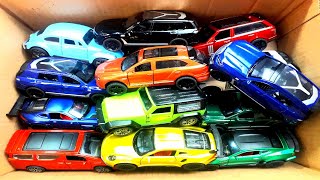 Box Full Of Diecast Model Cars  Camry Supra Civic Land Cruiser Lada Tesla [upl. by Aynahs60]