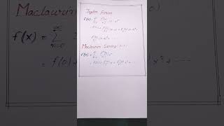 general formula of Taylor series and Maclaurin series maths taylorseries maclaurinseries formula [upl. by Larimor]