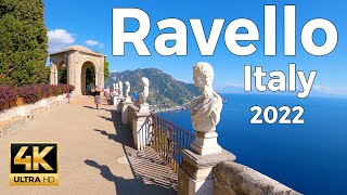 Ravello 2022 Italy Walking Tour 4k Ultra HD 60fps – With Captions [upl. by Katt]