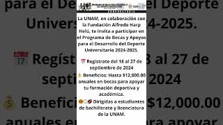 Programa de Becas y Apoyos para el Desarrollo del Deporte Universitario 20242025 de la UNAM [upl. by Bobine187]