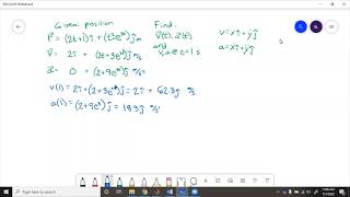 Curvilinear Motion  Cartesian Example [upl. by Tegan]