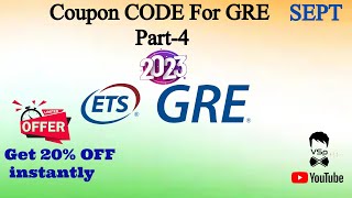 GRE Discount Coupon By ETS Part4  Save money while booking GRE  Book HOMEbased GRE  GRE Exam [upl. by Teodorico706]