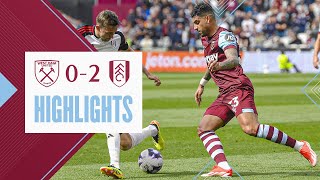 West Ham 02 Fulham  Premier League Highlights [upl. by Doyle]