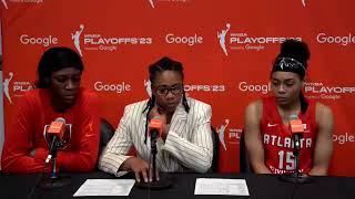 Atlanta Dream Postgame Press Conference  Round 1 Game 1 at Dallas 915 [upl. by Nnaycnan]