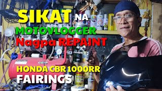 SIKAT NA MOTOVLOGGER NAGPA REPAINT NG FAIRINGS NG BIGBIKE NYA I DA HUSTLERS TV [upl. by Immas]