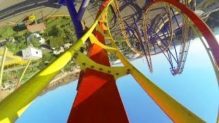 Nitro Roller Coaster POV Adlabs Imagica BampM Floorless Coaster [upl. by Eitirahc]