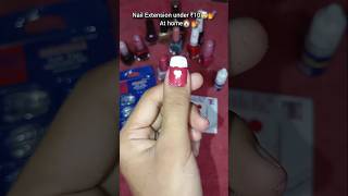 🤯1min Nail extension at home🏠😱 💅nailextension shorts nailart [upl. by Aicenaj]