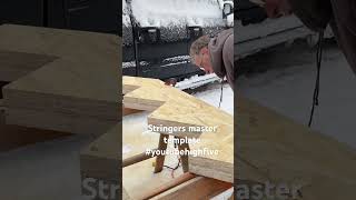 Stringers Master Template stringers carpenter carpentry woodworking youtube youtubeshorts [upl. by Atinev50]