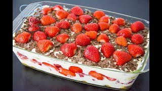 ErdbeerTiramisu  Schichtdessert  No Bake [upl. by Shelden]