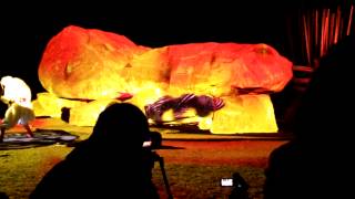 japanese rock tomb 奈良県 石舞台 古墳 プロジェクションマッピング Projection Mapping excellent japan show ancient tomb [upl. by Enirol]