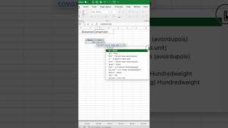 Convert Meters to Feet in Excel excel shorts [upl. by Ahaelam]