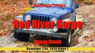 Video 1 Jeeping on the Spaas Creek Trail at Red River Gorge Kentucky [upl. by Eedolem]