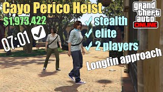 Cayo Perico Heist Longfin Approach Fastest Way Duo Elite GTA Online [upl. by Johppa]