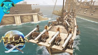 ATLAS  Solo Crew Ship Sinker and Ultimate Galleon Design Best Ship Sinking Builds E16 [upl. by Aynuat336]