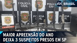 Polícia Civil de SP prende 3 suspeitos com 15 tonelada de drogas  SBT Brasil 071024 [upl. by Evelin]