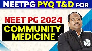 Community Medicine  PYQ Series For NEET PG 2024  Dr Murugan [upl. by Faro]