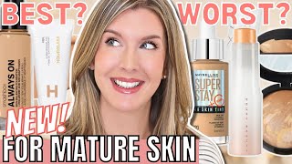 5 BEST amp WORST New Foundations for Mature Skin 2023  Foundation Roundup [upl. by Golter730]