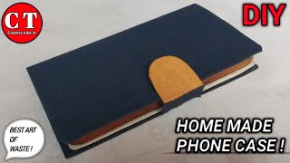 how to make phone case at home  coverphone using cardboard ll DIY ll flip phone cover no sew [upl. by Franklyn49]