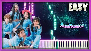 Red Velvet 레드벨벳 Sunflower  EASY Piano Tutorial by OCTOBER [upl. by Nairb626]