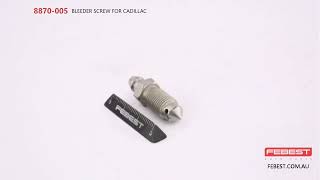 8870005 BLEEDER SCREW FOR CADILLAC [upl. by Raclima420]