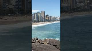 🇧🇷Amazing View Leblon Beach  Rio de Janeiro 🌊🌴 feedshorts leblonbeach [upl. by Neda]