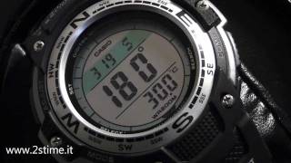 2S Time  CASIO SGW 100 1V Digital Compass Temperature Twin Sensor Watch [upl. by Ayle155]