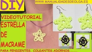 COMO HACER UNA ESTRELLA DE NUDOS DE MACRAME CON HILO COLA DE RATÓN TUTORIAL DIY [upl. by Legim819]